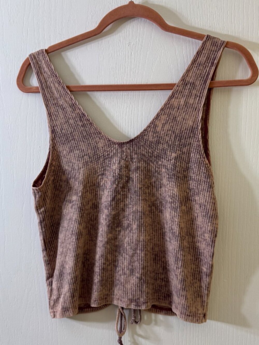 🛍️ 3/10 American Eagle Soft & Sexy Ribbed Lace Up Tank Fits Like Large - Picture 3 of 3